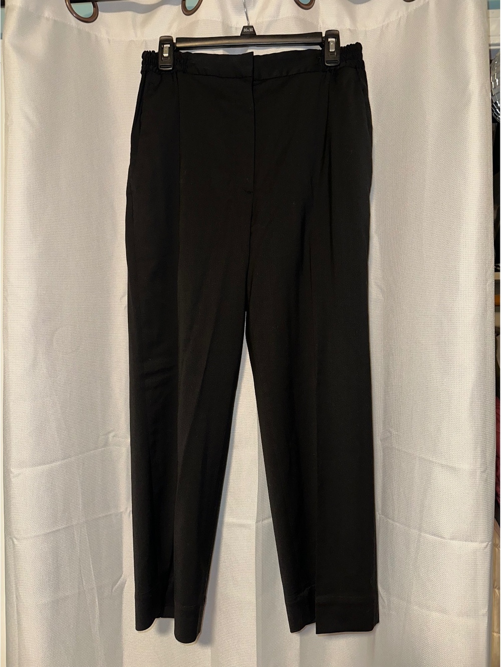 COS Black Minimalist Contemporary Women's 8 100% Wool Trousers